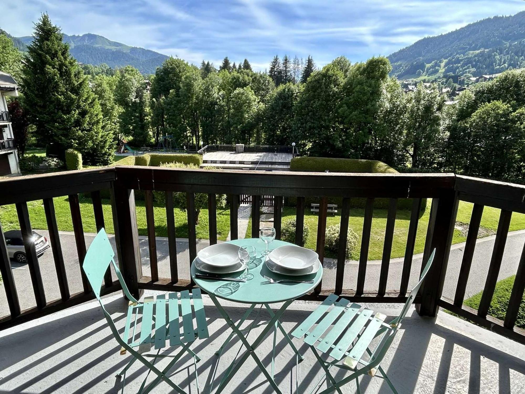 Studio Avec Piscine Chauffee, Tennis & Balcon - 4 Couchages A Megeve - Fr-1-597-14 Apartamento Exterior foto