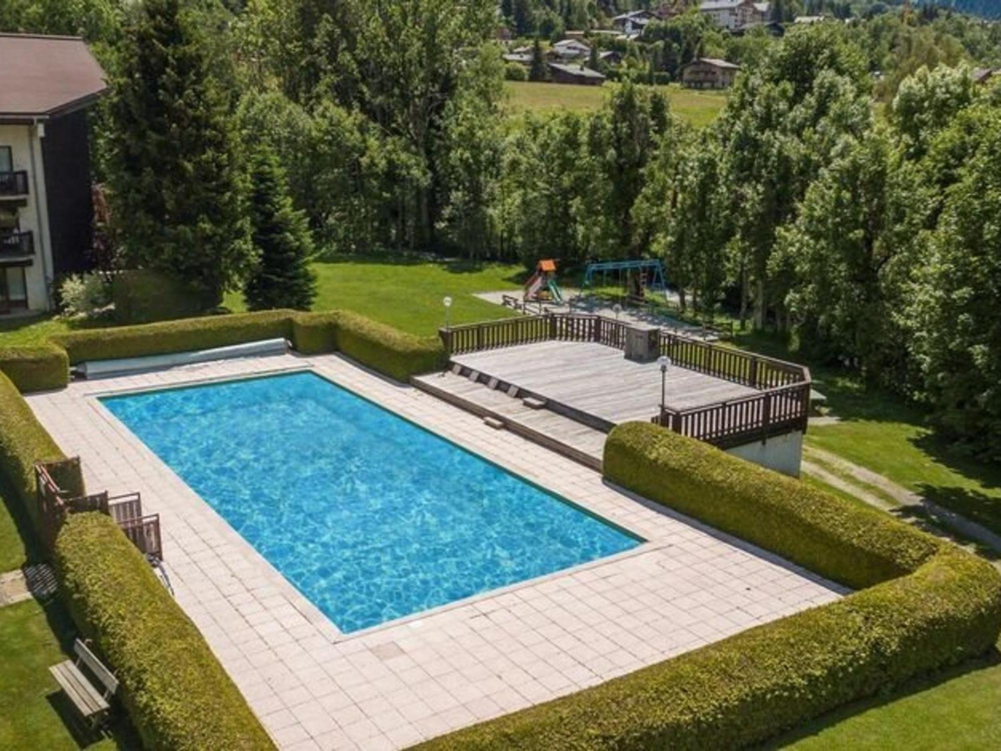 Studio Avec Piscine Chauffee, Tennis & Balcon - 4 Couchages A Megeve - Fr-1-597-14 Apartamento Exterior foto