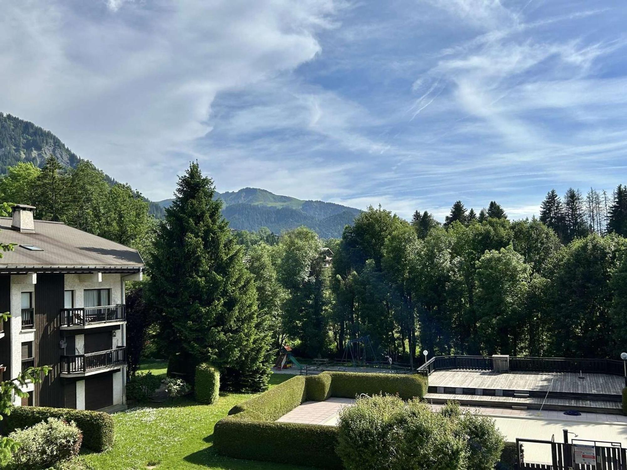 Studio Avec Piscine Chauffee, Tennis & Balcon - 4 Couchages A Megeve - Fr-1-597-14 Exterior foto